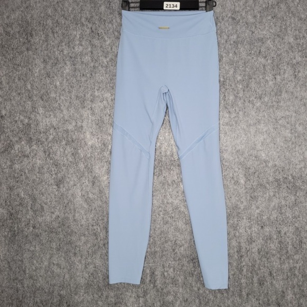 Gymshark Whitney‎ Simmons Mesh Leggings Blue S Small Scrunch Butt Sheer Panels